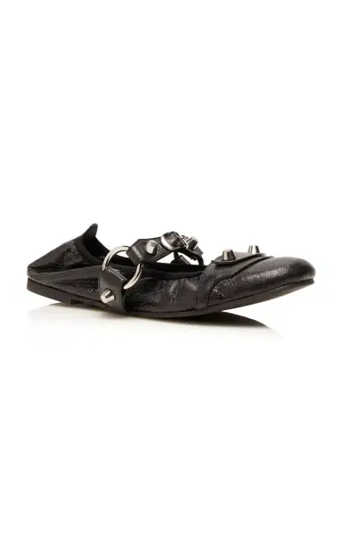 Balenciaga Leopold Leather Flats | Thumbnail 5