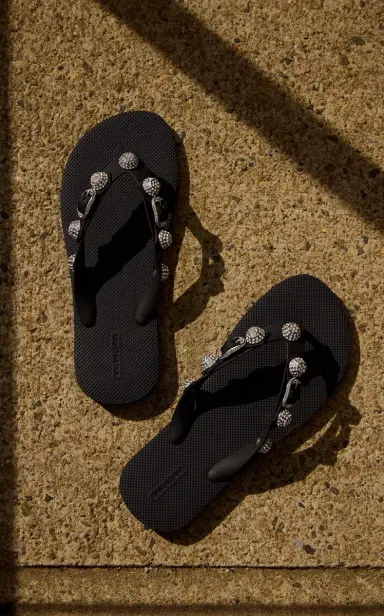 Balenciaga Cagole Rubber Thong Sandals | Thumbnail 2 Balenciaga Cagole Rubber Thong Sandals | Thumbnail 2