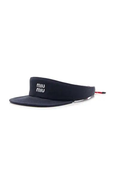 Miu Miu Washed Denim Visor | Thumbnail 2 Miu Miu Washed Denim Visor | Thumbnail 2