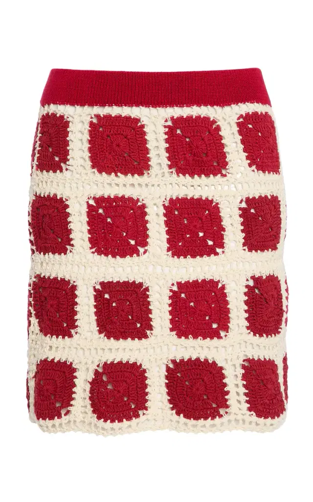 All That Remains Exclusive Dillon Crocheted Cotton Mini Skirt