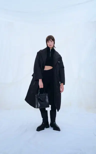Prada Logo-Detailed Ribbed Jersey Turtleneck Crop Top | Thumbnail 6 Prada Logo-Detailed Ribbed Jersey Turtleneck Crop Top | Thumbnail 6