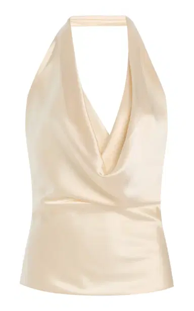 SEV Draped Halter Satin Top | Thumbnail 1