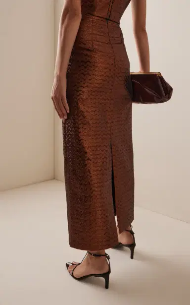 SEV Jacquard Pencil Cut Maxi Skirt | Thumbnail 4