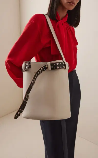 Prada Buckle Leather Bucket Bag | Thumbnail 2