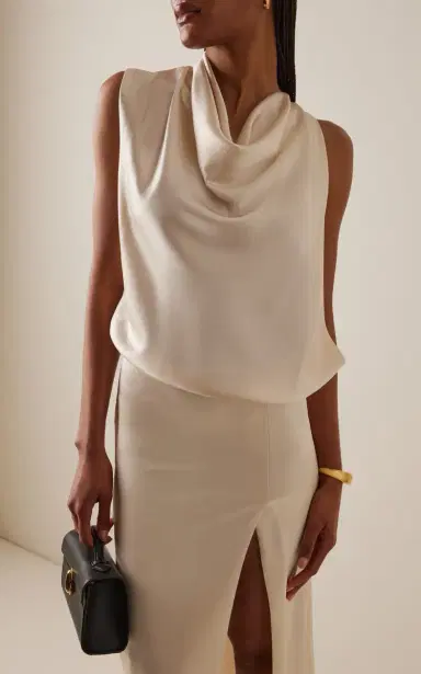 SEV Draped Satin Dress | Thumbnail 3