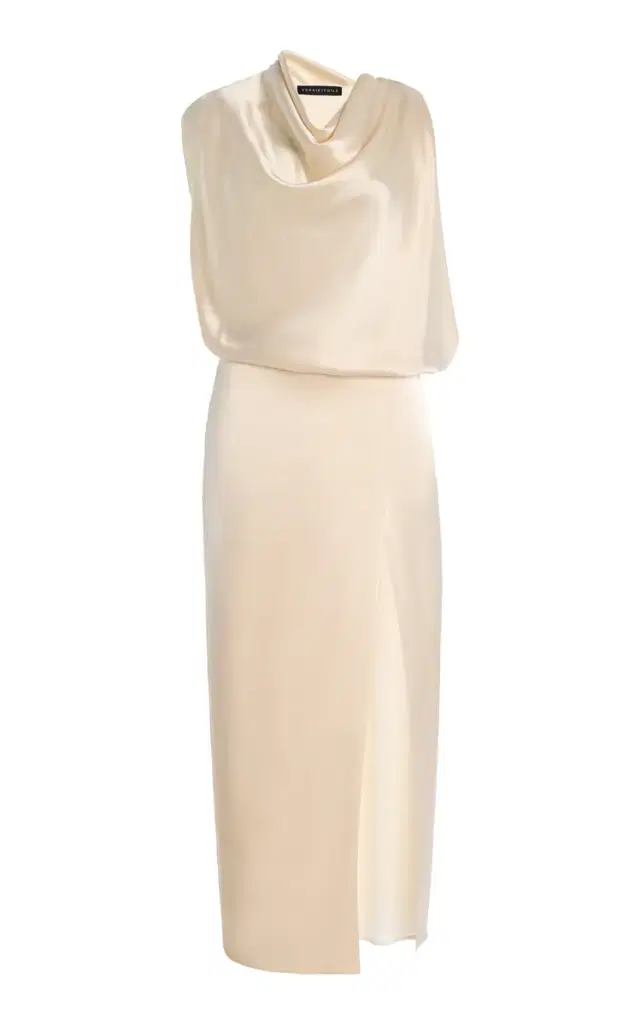 SEV Draped Satin Dress