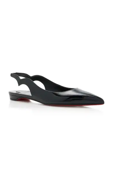 Christian Louboutin Hot Chick Patent Leather Slingback Flats | Thumbnail 4 Christian Louboutin Hot Chick Patent Leather Slingback Flats | Thumbnail 4