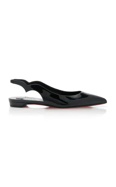 Christian Louboutin Hot Chick Patent Leather Slingback Flats | Thumbnail 1 Christian Louboutin Hot Chick Patent Leather Slingback Flats | Thumbnail 1