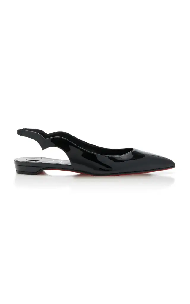 Christian Louboutin Hot Chick Patent Leather Slingback Flats