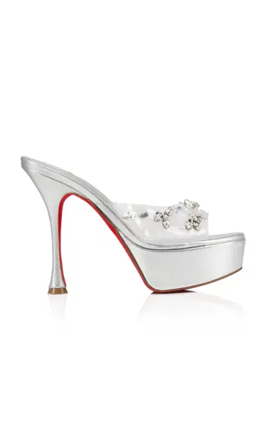 Christian Louboutin Degraqueen Alta 130mm Leather PVC Sandals | Thumbnail 6 Christian Louboutin Degraqueen Alta 130mm Leather PVC Sandals | Thumbnail 6