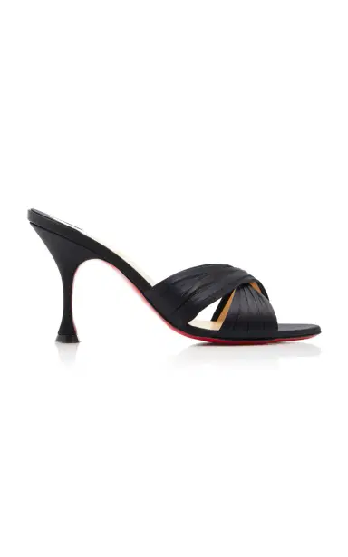 Christian Louboutin Nicol Is Back 85mm Crepe Satin Sandals | Thumbnail 1 Christian Louboutin Nicol Is Back 85mm Crepe Satin Sandals | Thumbnail 1