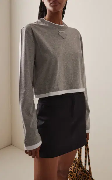 Prada Cotton Jersey T-Shirt | Thumbnail 3