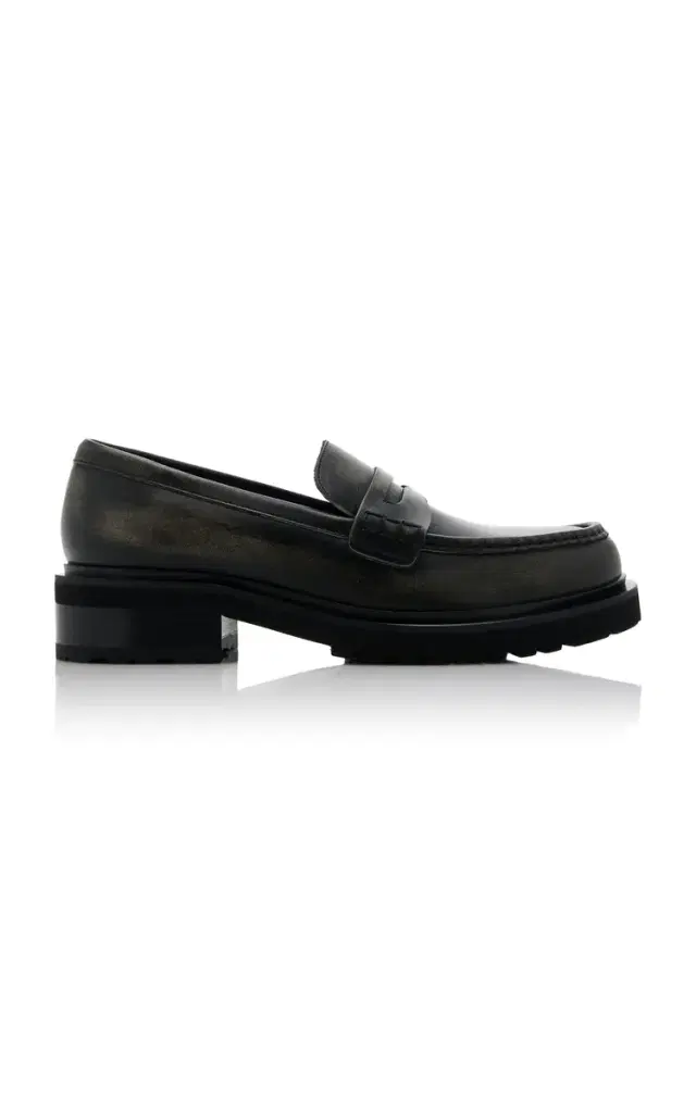 Golden Goose Distressed Leather Loafers