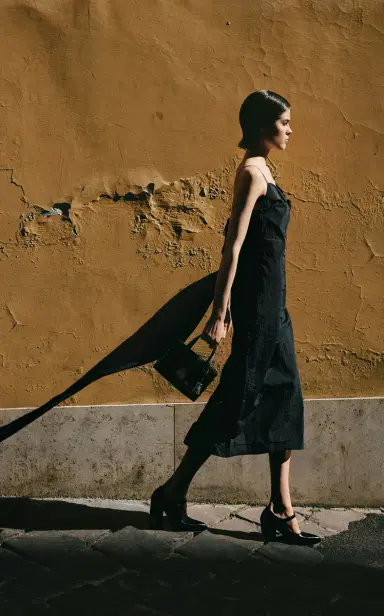 Prada Nylon Crepe Midi Dress | Thumbnail 2