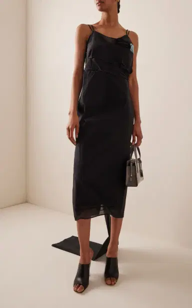 Prada Nylon Crepe Midi Dress | Thumbnail 3