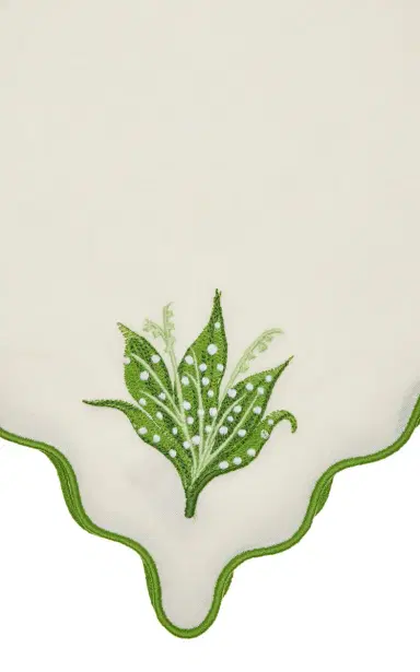 Moda Domus Set-of-Four Lily of the Valley Emboirdered-Linen Napkins - Blue | Thumbnail 3 Moda Domus Set-of-Four Lily of the Valley Emboirdered-Linen Napkins - Blue | Thumbnail 3