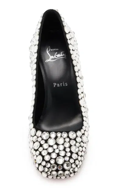 Christian Louboutin Minny Maxi 70mm Crystal-Embellished Suede Pumps | Thumbnail 2 Christian Louboutin Minny Maxi 70mm Crystal-Embellished Suede Pumps | Thumbnail 2