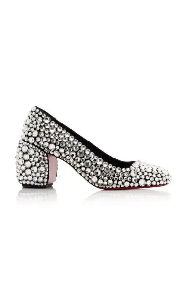 Christian Louboutin Minny Maxi 70mm Crystal-Embellished Suede Pumps | Thumbnail 5 Christian Louboutin Minny Maxi 70mm Crystal-Embellished Suede Pumps | Thumbnail 5