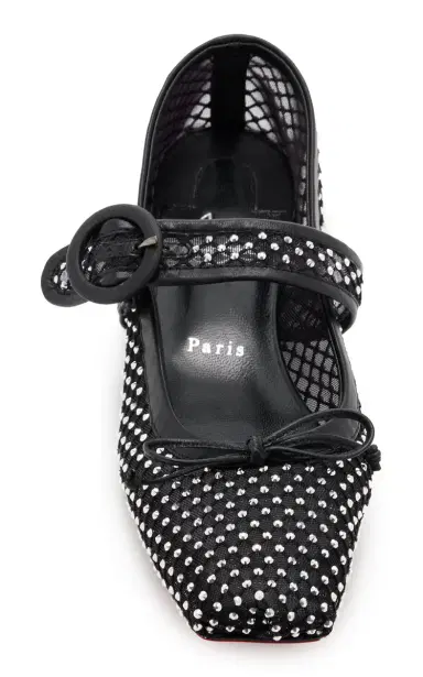 Christian Louboutin Mamastrapitina Crystal-Embellished Mesh Ballet Flats | Thumbnail 4 Christian Louboutin Mamastrapitina Crystal-Embellished Mesh Ballet Flats | Thumbnail 4