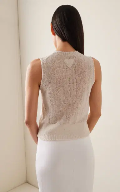 Prada Sheer-Knit Cashmere Vest | Thumbnail 4