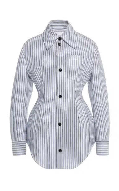 Bottega Veneta Light Structured Cotton Stripe Jacket | Thumbnail 6 Bottega Veneta Light Structured Cotton Stripe Jacket | Thumbnail 6