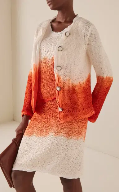 Bottega Veneta Lightweight Wool Silk Overdye Knit Cardigan | Thumbnail 2