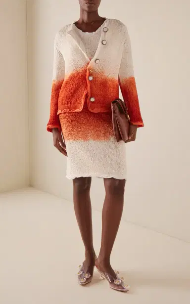 Bottega Veneta Lightweight Wool Silk Overdye Knit Cardigan | Thumbnail 3