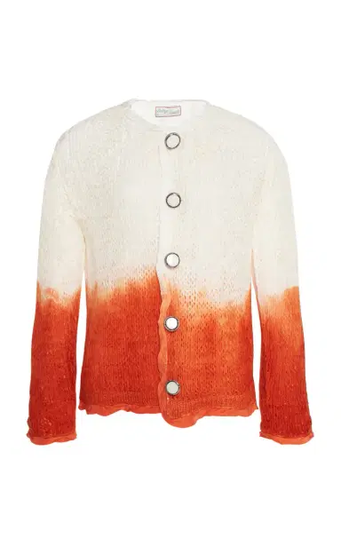 Bottega Veneta Lightweight Wool Silk Overdye Knit Cardigan | Thumbnail 1