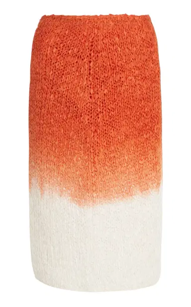 Bottega Veneta Lightweight Wool Silk Overdye Knit Midi Skirt | Thumbnail 1