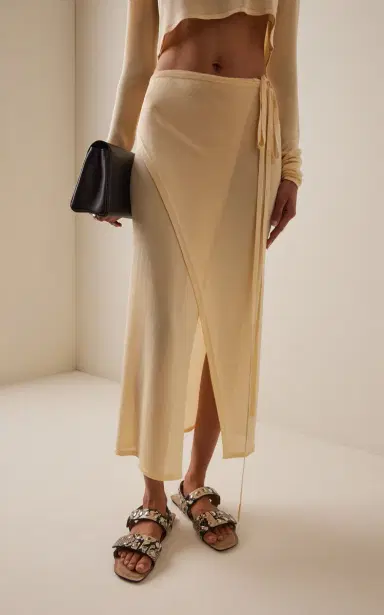 The Frankie Shop Alsen Stretch-Knit Wrap Skirt | Thumbnail 3 The Frankie Shop Alsen Stretch-Knit Wrap Skirt | Thumbnail 3