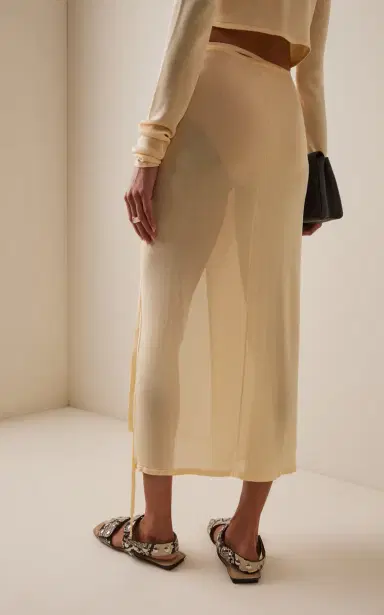The Frankie Shop Alsen Stretch-Knit Wrap Skirt | Thumbnail 4 The Frankie Shop Alsen Stretch-Knit Wrap Skirt | Thumbnail 4