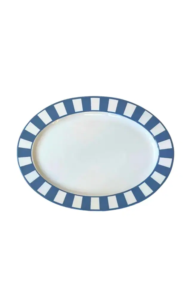 Essentials Navy-white Serving Plate - Navy Essentials Navy-white Serving Plate - Navy