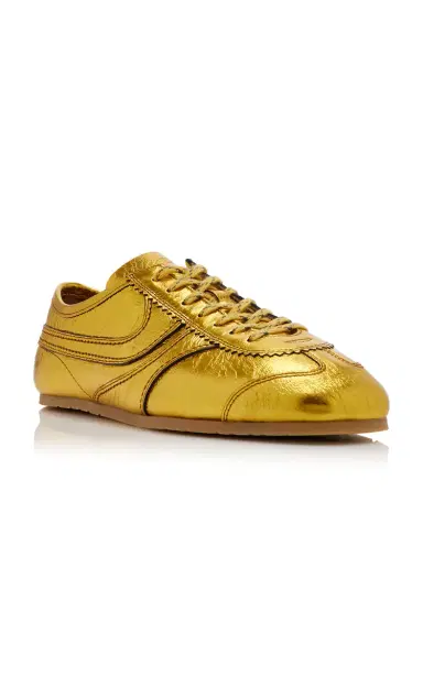 Dries Van Noten Metallic Leather Sneakers | Thumbnail 4 Dries Van Noten Metallic Leather Sneakers | Thumbnail 4