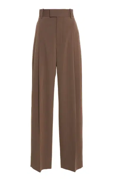 Bottega Veneta Stretch Melange Wool Straight-Leg Pants | Thumbnail 1 Bottega Veneta Stretch Melange Wool Straight-Leg Pants | Thumbnail 1