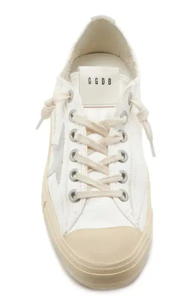 Golden Goose V-Star 2 Suede-Trimmed Leather Sneakers | Thumbnail 3