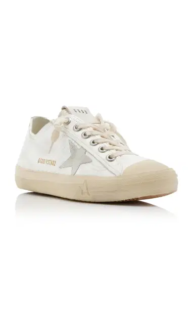 Golden Goose V-Star 2 Suede-Trimmed Leather Sneakers | Thumbnail 5