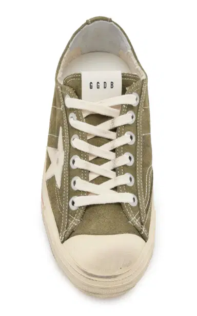 Golden Goose V-Star 2 Leather-Trimmed Suede Sneakers | Thumbnail 3 Golden Goose V-Star 2 Leather-Trimmed Suede Sneakers | Thumbnail 3