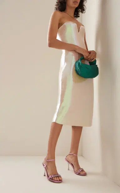Bottega Veneta Dot Lounge Metallized Sandals | Thumbnail 4