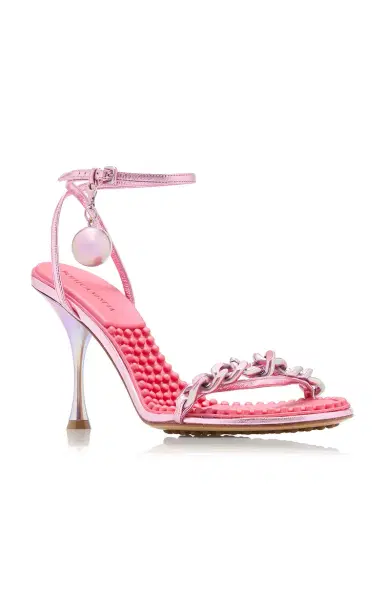 Bottega Veneta Dot Lounge Metallized Sandals | Thumbnail 5