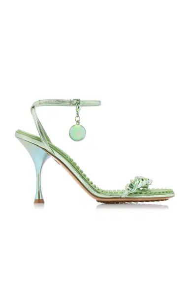 Bottega Veneta Dot Lounge Metallized Sandals | Thumbnail 9