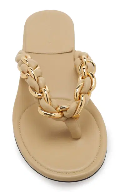 Bottega Veneta Dot Lagoon Chain Flat Sandals | Thumbnail 4 Bottega Veneta Dot Lagoon Chain Flat Sandals | Thumbnail 4