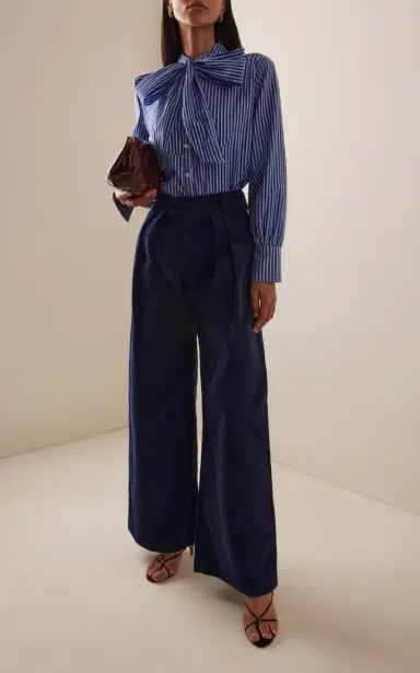 House of Aama Cotton Corduroy Wide-Leg Pants | Thumbnail 2 House of Aama Cotton Corduroy Wide-Leg Pants | Thumbnail 2