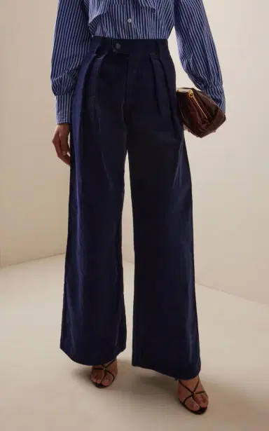 House of Aama Cotton Corduroy Wide-Leg Pants | Thumbnail 3 House of Aama Cotton Corduroy Wide-Leg Pants | Thumbnail 3