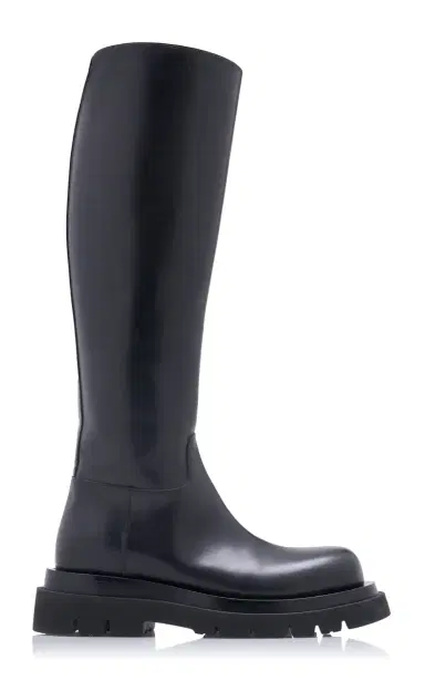 Bottega Veneta Lug-Sole Leather Knee Boots | Thumbnail 1 Bottega Veneta Lug-Sole Leather Knee Boots | Thumbnail 1