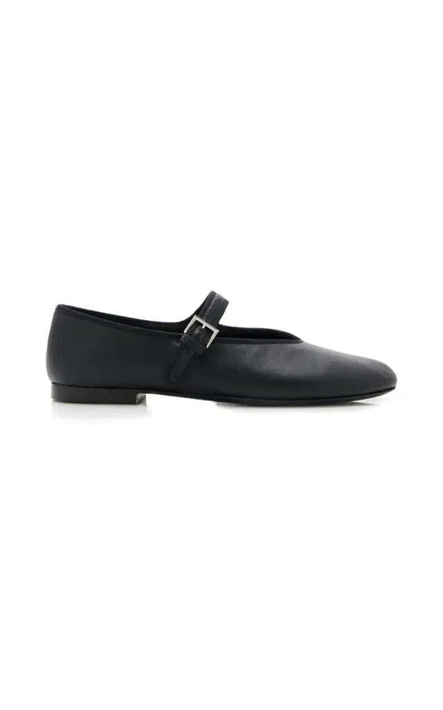 The Row Boheme Leather Mary Jane Flats