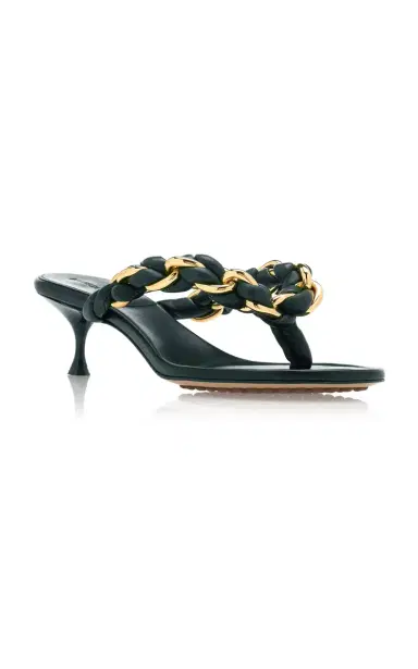Bottega Veneta Dot Lagoon Chain Leather Sandals | Thumbnail 3 Bottega Veneta Dot Lagoon Chain Leather Sandals | Thumbnail 3