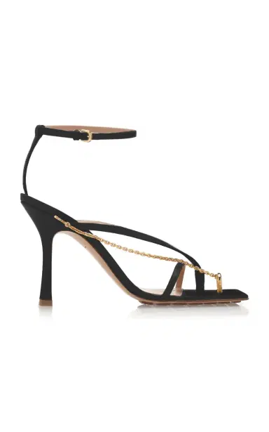 Bottega Veneta Chain-Trimmed Lounge Leather Sandals | Thumbnail 2