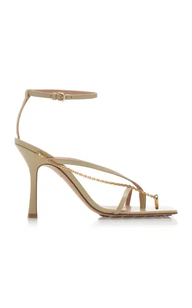 Bottega Veneta Chain-Trimmed Lounge Leather Sandals | Thumbnail 11