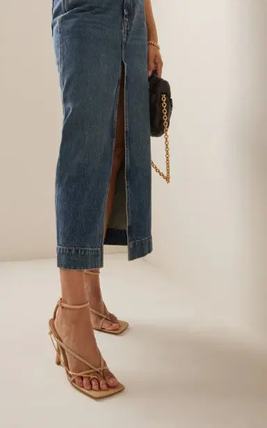 Bottega Veneta Chain-Trimmed Lounge Leather Sandals | Thumbnail 4