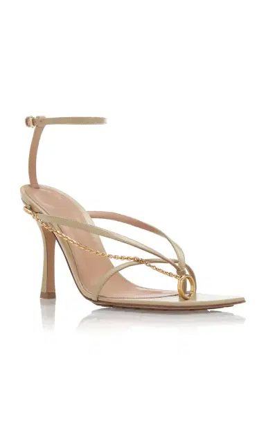 Bottega Veneta Chain-Trimmed Lounge Leather Sandals | Thumbnail 7